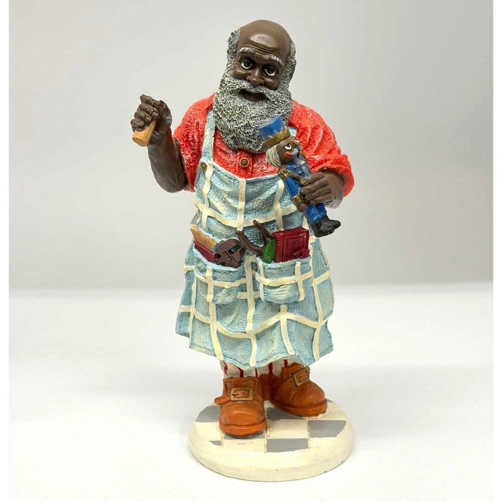Vtg Jaimy African Santa Toy Maker Figurine JCPenney African American 9” *READ*